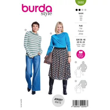 Burda szabásminta – női pulóver és póló (5680)