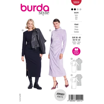 Burda szabásminta – női midi ruhák (5684)