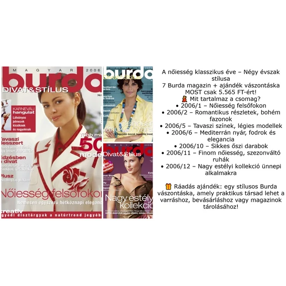 2006-os Burda nagy csomag! – Négy évszak stílusa