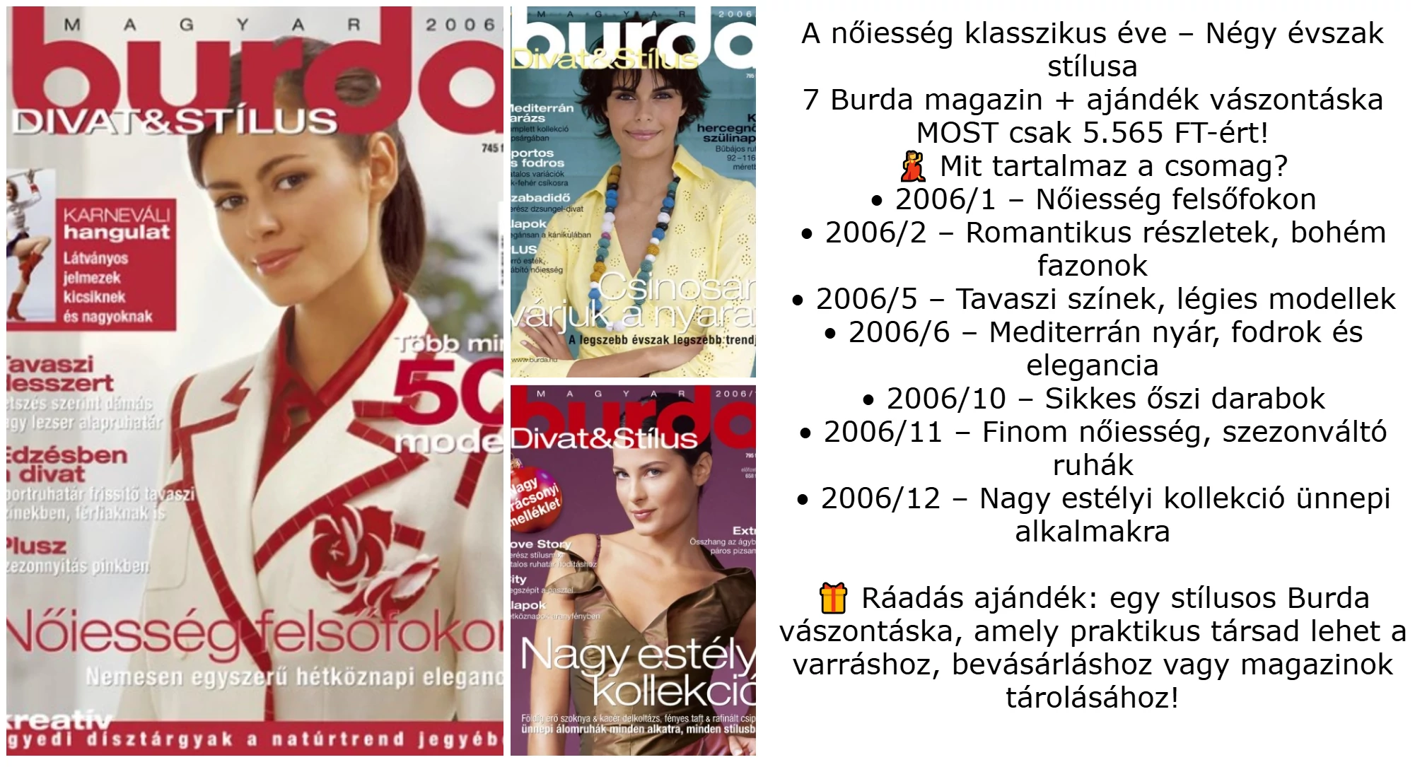 2006-os Burda nagy csomag! – Négy évszak stílusa